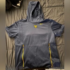 Men’s Nike West Virginia Short Sleeve Sweatshirt with hood